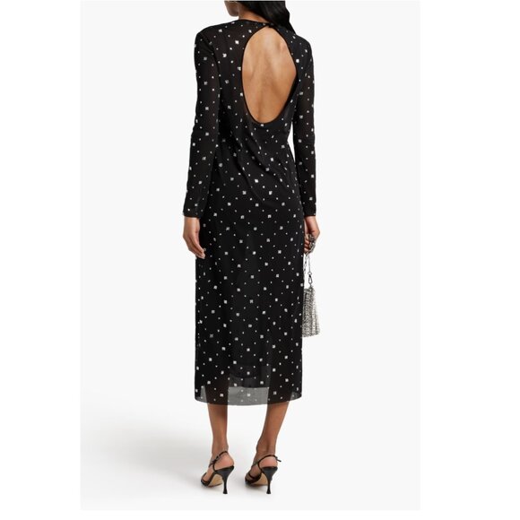 TIBI Glittered Mesh Midi Dress - Picture 2 of 4